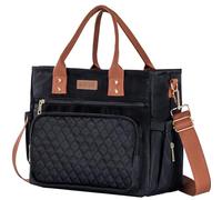 EASYA Large Women Lunch Bags for Work Insulated/Insulated Adult Lunch Box for Women/Durable Nylon Thermal cooler Bag/Leakproof Cooler Tote Bag with Storage Pocket (brown)