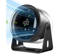 EasyAcc® Air Circulator Turbo Fan- 6000mAh Rechargeable Desk Fan Quiet With 5m/s,100 Speeds,3-21h,Type C Portable Powerful For Travel,Bedroom,Office,Camping,Bathroom,Kitchen Black