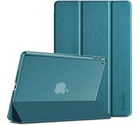 EasyAcc Case Compatible with iPad 10.2 9th / 8th / 7th Generation (iPad 10.2 inch 2021/2020/2019), Ultra Thin Translucent Cover for iPad 7 8 9 Auto Wake/Sleep, Peacock Blue