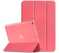 EasyAcc Case Compatible with iPad 9.7 2018 / iPad 6 Generation/iPad 2017 / iPad 5 Generation, samrt case with Stand Ultra Thin Translucent Matt Back Cover Auto Wake Up/Sleep Function(Red Melon)
