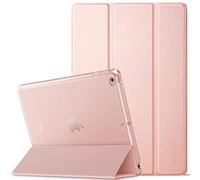 EasyAcc Case Compatible with iPad Air 2, Ultra Thin Translucent Matt Back Cover with Auto Wake/Sleep Function Compatible with iPad Air 2 A1566/A1567 Rose Gold