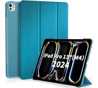 EasyAcc Case for iPad Pro 13 inch M5/M4 Case (2025/2024) A2925 A2926 A3007(NOT for iPad Pro 11 inch M4), Ultra Slim Translucent Matt Back Cover Protective Case, Peacock Blue