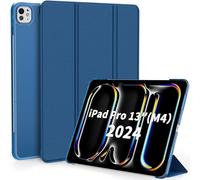 EasyAcc Case for iPad Pro 13 inch M5/M4 Case (2025/2024) A2925 A2926 A3007(NOT for iPad Pro 11 inch M4), Ultra Slim Translucent Matt Back Cover Protective Case, Sea Blue