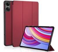 EasyAcc Case for Redmi Pad Pro 12.1 / Xiaomi Poco Pad 12.1 2024, Protective Case Ultra Thin PU Leather with Stand Function and Auto Wake/Sleep Case (Red Wine)