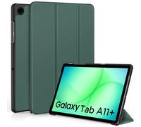 EasyAcc Case for Samsung Galaxy Tab A11+ Plus 11 Inch 2025, Ultra Thin PU Leather Protective Case with Stand Function and Auto Sleep/Wake (Dark Green)