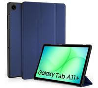 EasyAcc Case for Samsung Galaxy Tab A11+ Plus/A9+ 11 Inch 2025, Ultra Thin PU Leather Protective Case with Stand Function and Auto Sleep/Wake, Dark Blue