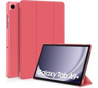 EasyAcc Case for Samsung Galaxy Tab A9+/ A9 Plus 11 Inch 2023 SM-X210 / X215 / X216, Protective Case Ultra Thin PU Leather with Stand Function and Auto Wake/Sleep Case, Watermelon Red