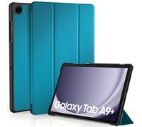 EasyAcc Case for Samsung Galaxy Tab A9+ Plus 11 Inch 2023 Tablet, Ultra Thin Cover with Stand Function PU Leather Protective Cover for Samsung Tab A9+(SM-X210/SM-215/SM-216), Peacock Blue