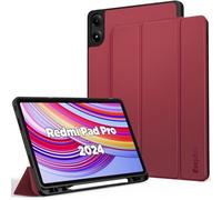 EasyAcc - Compatible with Redmi Pad Pro 12.1 Inch 2024 Case with Pen Holder, Redmi Pad Pro 2024 Tablet Case - Bordeaux