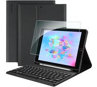 EasyAcc Keyboard Case Compatible with mitiPad 6th Generation 2018/5th Generation 2017, Air 2 & 1, Bluetooth QWERTZ with Pen Holder (Not for 10.2 Inch and 10.9 Inch) - Black