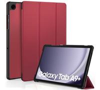 EasyAcc Protective Case for Samsung Galaxy Tab A9+/A9 Plus 11 Inch 2023 SM-X210/X215/X216, Ultra Thin PU Leather With Stand Function and Auto Wake/Sleep, Red Wine