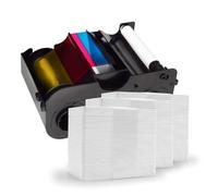 EasyBadge Fargo 45000 Printer Ribbon Bundle, 250 Prints with 300 Blank Cards