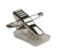 Easybadge Metal Crocodile ID Card Clip with Pin & Self-Adhesive Pad - Pack of 100