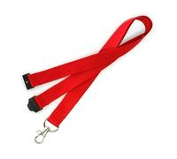 EasyBadge Red Lanyards for ID Badges and Passes with Safety Breakaways and Trigger Clip - Pack of 100