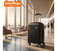 easyBags Travel In Style: The Durable & Colorful Carry-On Collection-Dimensions With Wheels And Without Wheels - Black