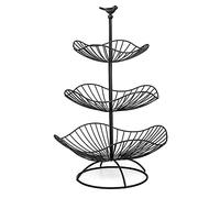 easyBee 3-Tier Metal Fruit Basket, Vegetable Stand, Serving Basket, Fruit Bowl for More Space on the Worktop, Keeps Fruit and Vegetables Fresh, Fruit Stand Size: 31 cm 25 cm 20 cm