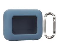 easyBee Case for JBL Go 4 Portable with Carabiner, Liquid Silicone Case, Shockproof Protective Case, Bluetooth Speaker Carry Bag, Blue