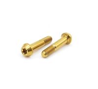 Easybikeparts Titanium Brake Lever Clamp Bolts for SRAM Code, Guide, G2, Maven and Level Brakes - M5 x 25mm Replacement Clamp Bolts (Pack of 2) (Gold)