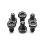 Easybikeparts Titanium Disc Rotor Bolts - M5x10mm T25 Torx - Ultra-Light & Corrosion-Resistant - Pack of 6 - Compatible with MTB, Road, Gravel, and E-Bikes (Black)