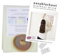 Easyblinds easyblackout Blackout Blind, Any Shape/Size Up To 150 x 135cm, CREAM (others available), Self-Adhesive Attachments, Patented Design For Full Blackout, Easy To Use, Temporary Or Permanent
