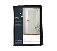 Easyblinds Easydoor blind for glazed doors, quick fix instant blind, black, full door narrow width, self-adhesive attachments, cut to size and shape as required