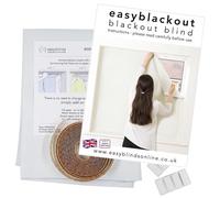 Easyblinds Easynight Premium blackout blind, thermal, self-adhesive attachments, OEKO-TEX fabric, WHITE, cut to any shape/size up to 100x135cm, Full Blackout, Easy To Use, Temporary Or Permanent