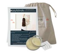 Easyblinds Easynight Premium blackout blind, thermal, self-adhesive attachments, OEKO-TEX fabric, WHITE, cut to any shape/size up to 150x135cm, Full Blackout, Easy To Use, Temporary Or Permanent