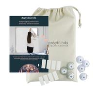 Easyblinds Easynight Premium Portable blackout blind for home and away, suction cups and self-adhesive attachments, CREAM, for windows up to 200x135cm, cut to any shape/size