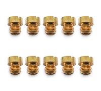Easyboost Box of 10 Main jets nozzles 6mm for Dell'Orto PHBN-PHVA 12 and 17.5mm Carburettor Size 100-102-105-108-110-112-115-118-120-122 for Scooter Moto 50