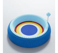 EasyBuyCat Cat Scratching Board,3 in 1 Oval Cat Scratcher Cardboard Bowl Nest with Teaser Ball, 12cm Deep-Basin Lounge, Natural Sisal Rope & Durable Cardboard for Clawing and Sleeping