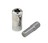 EasyByMall 1/4 Inch Square Drive to Hex Shank Adapter Set, Chrome Vanadium Steel Socket Converter with Spring Loaded Ball Bearing for Drill and Impact Driver, 2-Pack