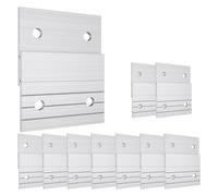 EasyByMall 10 Pairs Z-Shaped Wall Cleat Hanger Aluminum Alloy Picture Frame Mounting Brackets for Art Photos Mirrors Heavy Duty Silver
