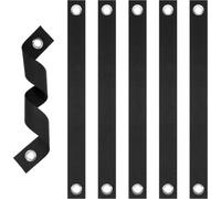 EasyByMall 10 Pcs Tree Support Straps, 40cm Heavy Duty Nylon Staking Ties for Straightening Young Saplings and Plants, Weather Resistant Garden Braces with Eye Buckle, Black