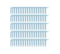 EasyByMall 100 Pcs Drip Irrigation Arrows Straight-Bending Steady Flow Emitters for Garden Agriculture Greenhouse Plant Watering System Blue