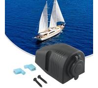 EasyByMall 12V 24V Dual USB Power Socket Outlet for Car Boat Motorcycle, Waterproof Dashboard Mount Adapter with Short Circuit Protection, Black