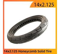 EasyByMall 14 x 2.125 Inch Solid Airless Tire for Shared Bikes - Puncture-Proof Honeycomb Rubber Tire, Lightweight 1400g, Fits 14-Inch Two-Wheelers