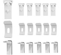 EasyByMall 18 Pack Curtain Installation Brackets, Metal and Plastic Roller Blind Fixing Hooks for Vertical Blinds, White Folding Support Hardware