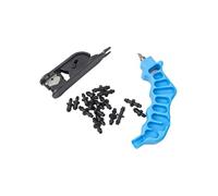 EasyByMall 18PCS Drip Irrigation Tool Set, 2-in-1 Punch and Cutter for Garden Hose, Barbed Connectors and Nozzles for Greenhouse Farming