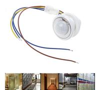 EasyByMall 1Pc Mini Motion Sensor Switch, AC110-240V Adjustable PIR Infrared Sensor Switch, Infrared Induction Detector For LED Strip Ceiling Light