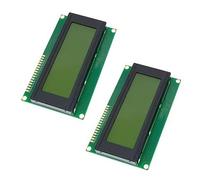 EasyByMall 2 Pack 2004A LCD Display Module 20x4 Character Screen with IIC I2C Interface Adapter Yellow Green Backlight for Arduino DIY Projects