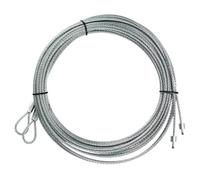 EasyByMall 2 Pack Garage Door Safety Cables, 2.5m 304 Stainless Steel Torsion Spring Replacement Wires for All Door Types, Silver