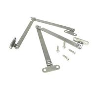 EasyByMall 2-Pack Thickened Folding Cabinet Door Trolley Display Rack, Cold Rolled Steel with Brushed Finish, Screw-Fixed Storage Organizer for Bookcases and Lower Doors, Silver