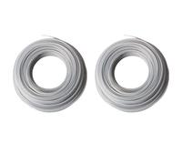 EasyByMall 2 Sets Core-Reinforced Grass Trimmer Line 4.0mm x 15m, Steel Wire Brush Cutter Cord for Thick Weeds, Compatible with Most String Trimmers