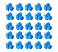 EasyByMall 20-Pack Trim Potentiometer Set with Blue Knobs, 1K 10K 50K 100K Ohm Variable Resistors, 9.5x9.5x5mm Compact Size for Arduino Robotics