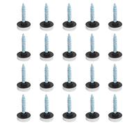 EasyByMall 20-Piece Mirror Mounting Kit with Chrome-Plated Stainless Steel Screws, 16 mm Diameter, for Glass Mirrors, Cabinets & Bathroom Panels