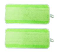EasyByMall 2PCS Flat Microfiber Mop Pads Compatible with Bona and Libman, Reusable Wet Dry Mop Cloths for Hardwood Tile Laminate Floors