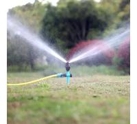 EasyByMall 2Pcs Garden Rotary Sprinklers 360° Rotating Irrigation Nozzle 1/2" Male Thread 550L/H Adjustable Spray for Lawn Farm Greenhouse