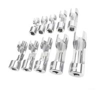 EasyByMall 3/8 Inch Diesel Injector Socket Set 10-19mm Open End Spanner for Line Nut Removal Chrome Vanadium Steel Car Repair Tool Kit(11mm)