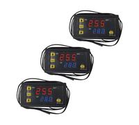 EasyByMall 3-Pack W3230 Digital Temperature Controller, -50 to 120°C Thermostat Switch with 1m Stainless Steel Sensor for Refrigerator Incubator