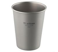 EasyByMall 320Ml Titanium Camping Cup, Ultralight Outdoor Water Cup Portable Stackable Cup for Beer Juice Water Tea, for Home Camping Hiking